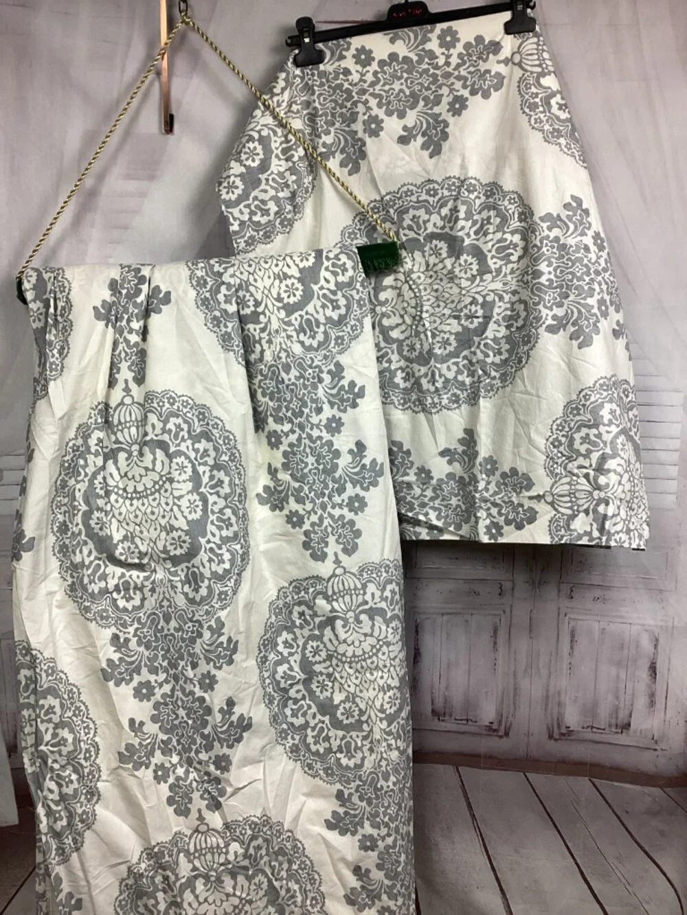 Pottery Barn Duvet and 2 Shams Gray & White King/Cali King